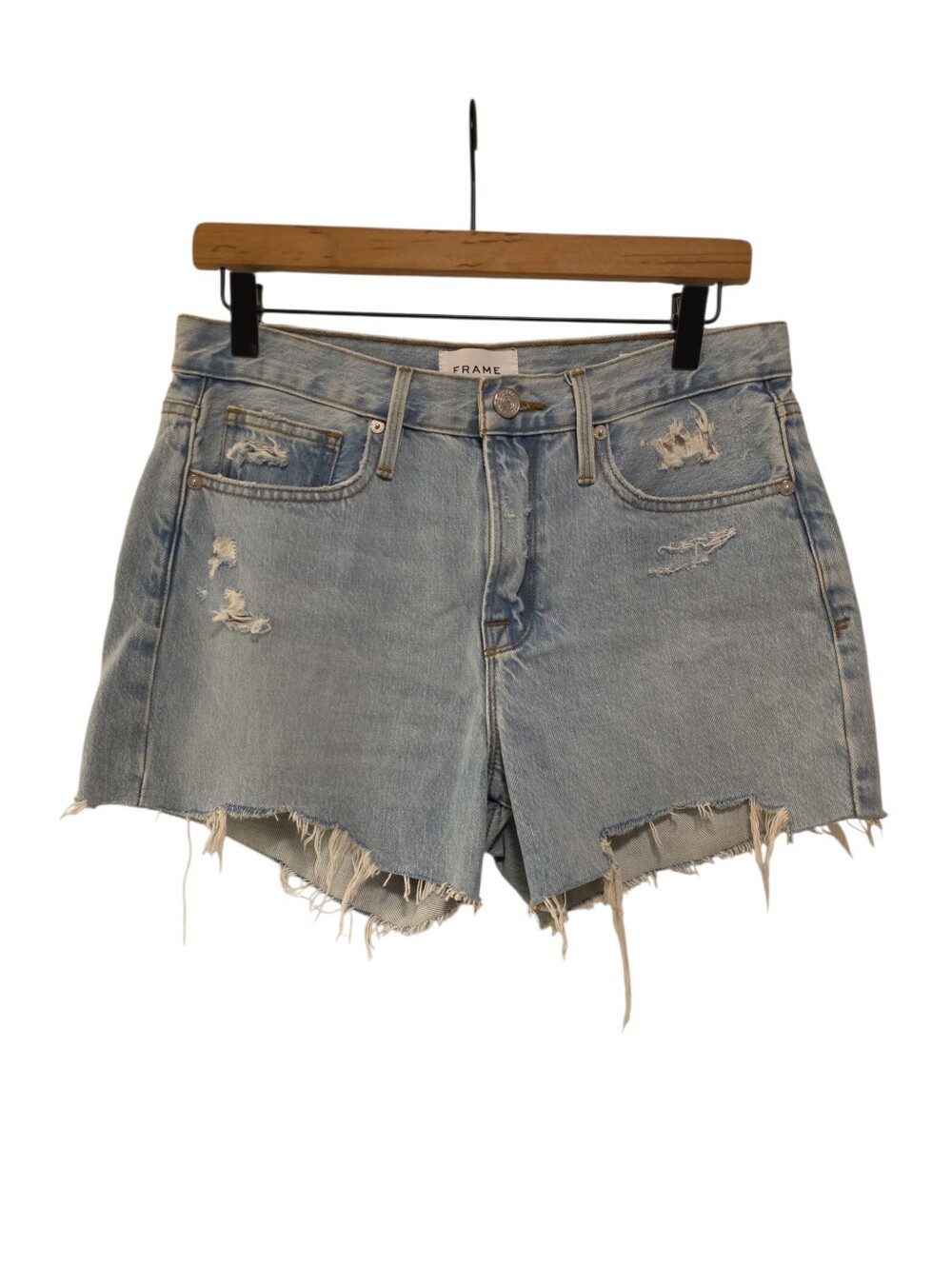Frame, Jean Shorts, Le Brigette Short, Distressed, Frayed Hemline, Women's Sz 26